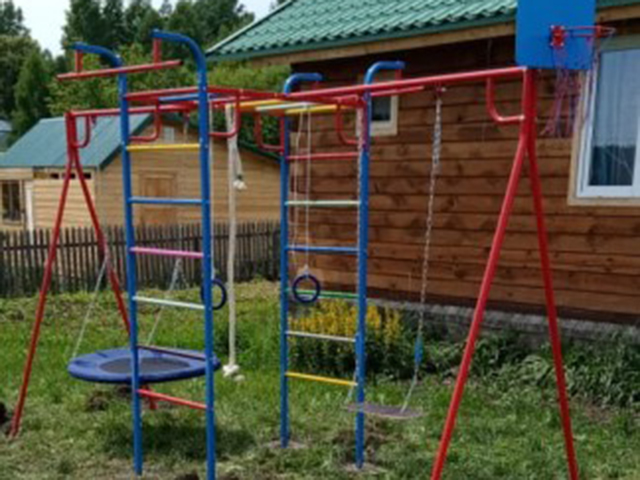 Детский спортивный комплекс гнездо с двумя качелями Микро
