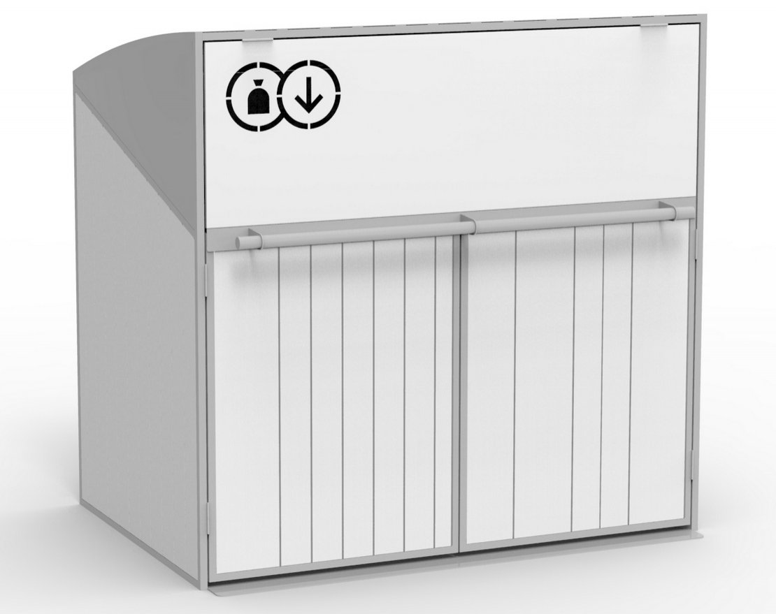Контейнерный шкаф для ТБО Модуль с металлическим фасадом 255.05.01